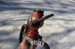 Antique La France Hyflo Buse en Laiton avec Sangle en Cuir Non Restaurée