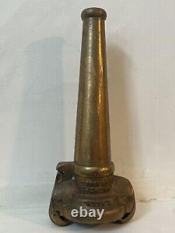 Antique Lally 13 Pouces Brass Fire Fighter's Hose Buse