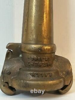 Antique Lally 13 Pouces Brass Fire Fighter's Hose Buse