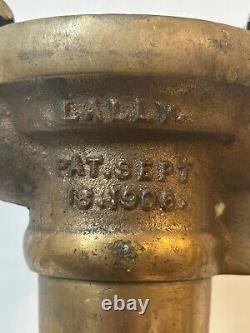 Antique Lally 13 Pouces Brass Fire Fighter's Hose Buse