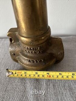 Antique Lally 13 Pouces Brass Fire Fighter's Hose Buse