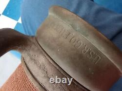 Antique Pre Owned Eureka Fire Hose Co Firefighter 30 Brass Nozzle Withhandle