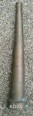 Antique Solid Brass 12 Long Fire Fighting Hose Buzzle Tip Firefighter Tool