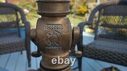 Bec de lance en laiton pour tuyau d'incendie vintage