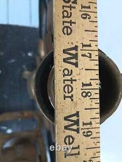 Bec de lance en laiton pour tuyau d'incendie vintage