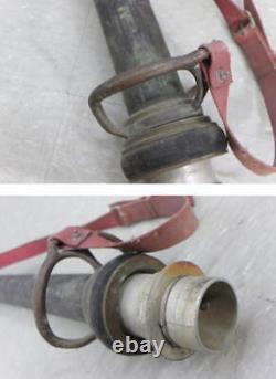 Bec de pompe à incendie antique en laiton et cuivre, ensemble de 2, rare, fabriqué au Japon.