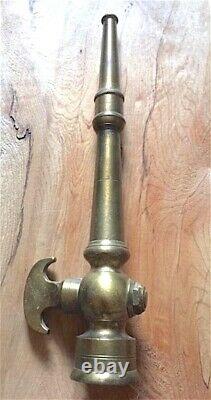 Brass Solide 19ème Century Superb Style High Pressure Fire Nozzle