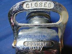 Buse De Tuyau D’incendie Vintage Powhatan 10 Open Close 2 Chrome Plated Brass