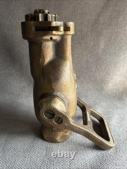 Buse à brouillard pour tuyau d’incendie Akron vintage en laiton, poids industriel de 8,5 lb