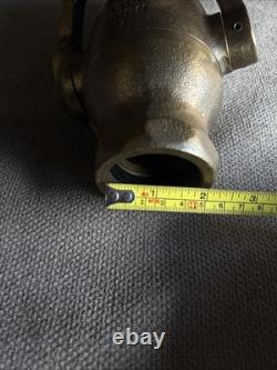 Buse à brouillard pour tuyau d’incendie Akron vintage en laiton, poids industriel de 8,5 lb