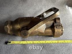 Buse à brouillard pour tuyau d’incendie Akron vintage en laiton, poids industriel de 8,5 lb