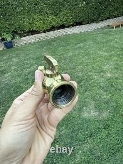 Buse à feu en laiton antique restaurée, magie, date de brevet 1897, rare beauté. Z9