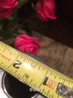 Buse à incendie vintage Wooster en laiton de 2,5 pouces avec poignée en cuir et robinet d'arrêt