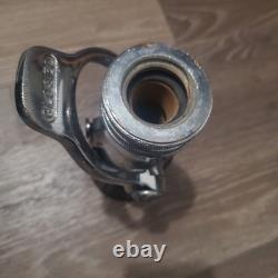 Buse à jet brouillard vintage Elkhart Brass lourde pour tuyau d'incendie