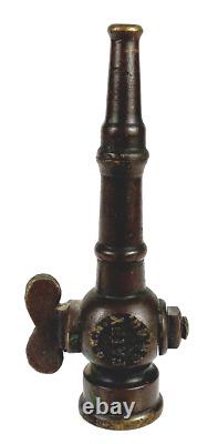 Buse d'eau de tuyau d'incendie en laiton antique Fairy 5 1/2 de lutte contre les incendies