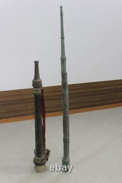 Buse d'incendie ancienne en laiton et cuivre, 2 ensembles rares fabriqués au Japon