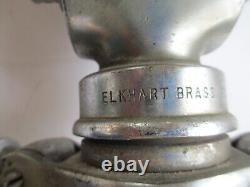 Buse d'incendie vintage à double poignée Elkhart Brass MFG Co. CHIEF 3 pièces C16