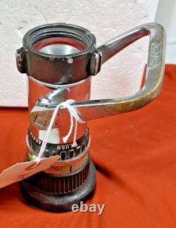 Buse de Tuyau d'Incendie AKRON Turbojet Vintage en Laiton Chromé USA