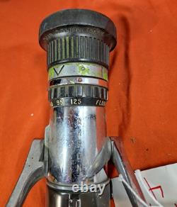 Buse de Tuyau d'Incendie AKRON Turbojet Vintage en Laiton Chromé USA