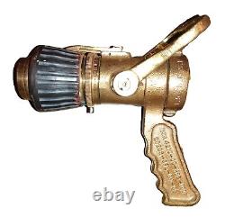 Buse de Tuyau d'Incendie Réglable Elkhart Brass 1.5 NH NSN 4210-00-465-1906 - LIRE VTG
