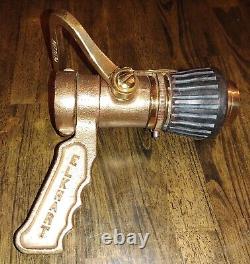 Buse de Tuyau d'Incendie Réglable Elkhart Brass 1.5 NH NSN 4210-00-465-1906 - LIRE VTG