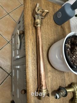 Buse de Tuyau d'Incendie en Laiton Antique de 21 Pouces de Long, Française, Laiton et Cuivre en Excellent État