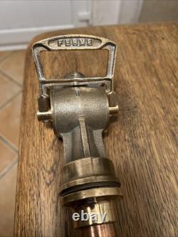 Buse de Tuyau d'Incendie en Laiton Antique de 21 Pouces de Long, Française, Laiton et Cuivre en Excellent État