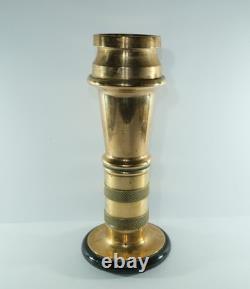 Buse de Tuyau d'Incendie en Laiton Vintage Universal Fyrex Patine de Pompier 25cm Antique