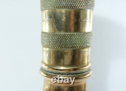 Buse de Tuyau d'Incendie en Laiton Vintage Universal Fyrex Patine de Pompier 25cm Antique