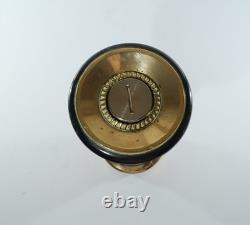 Buse de Tuyau d'Incendie en Laiton Vintage Universal Fyrex Patine de Pompier 25cm Antique