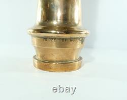 Buse de Tuyau d'Incendie en Laiton Vintage Universal Fyrex Patine de Pompier 25cm Antique