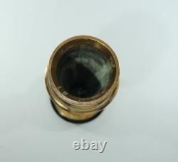 Buse de Tuyau d'Incendie en Laiton Vintage Universal Fyrex Patine de Pompier 25cm Antique
