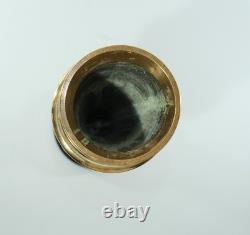 Buse de Tuyau d'Incendie en Laiton Vintage Universal Fyrex Patine de Pompier 25cm Antique