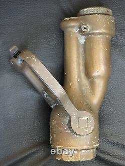 Buse de contrôle de feu du pont d'envol de la marine USN en laiton vintage, San Jose, Californie