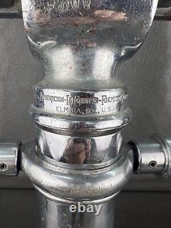 Buse de pompier Vintage Elkhart 2,5 po avec arrêt à levier LaFrance et embout