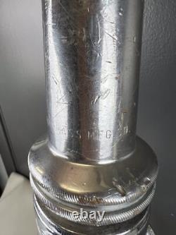 Buse de pompier vintage Powhaton Chrome 2 1/2 po avec embout de 1 1/4 po