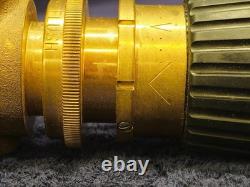 Buse de pulvérisation pour tuyau d’incendie en laiton Elkhart 95 GPM SFL-GN-95 1 1/2 4210-00-465-1906