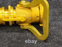 Buse de pulvérisation pour tuyau d’incendie en laiton Elkhart 95 GPM SFL-GN-95 1 1/2 4210-00-465-1906