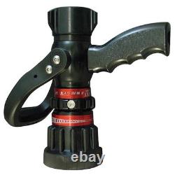 Buse de tuyau d'incendie Moon American 512P-10214, 1 pouce, noire