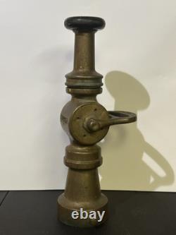 Buse de tuyau d'incendie Vintage Elkhart Chief - Mémorabilia de lutte contre l'incendie 13,5 pouces