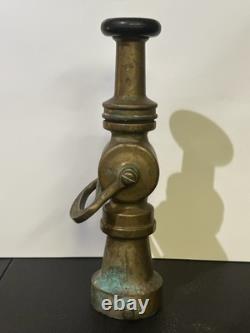 Buse de tuyau d'incendie Vintage Elkhart Chief - Mémorabilia de lutte contre l'incendie 13,5 pouces