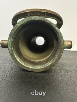 Buse de tuyau d'incendie Vintage Elkhart Chief - Mémorabilia de lutte contre l'incendie 13,5 pouces