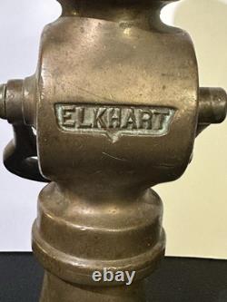 Buse de tuyau d'incendie Vintage Elkhart Chief - Mémorabilia de lutte contre l'incendie 13,5 pouces