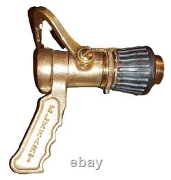 Buse de tuyau d'incendie ajustable Elkhart Brass 1.5 NH NSN 4210-00-465-1906 - LIRE VTG