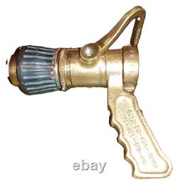Buse de tuyau d'incendie ajustable Elkhart Brass 1.5 NH NSN 4210-00-465-1906 - LIRE VTG