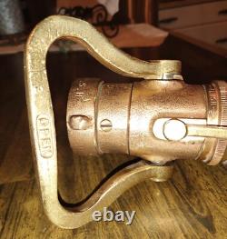 Buse de tuyau d'incendie ajustable Elkhart Brass 1.5 NH NSN 4210-00-465-1906 - LIRE VTG
