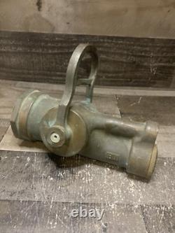 Buse de tuyau d'incendie antique The Fog Nozzle Company Scellé en laiton