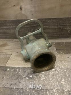 Buse de tuyau d'incendie antique The Fog Nozzle Company Scellé en laiton