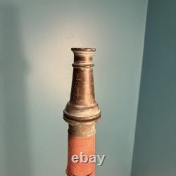 Buse de tuyau d’incendie antique, double poignée, laiton 30