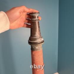 Buse de tuyau d’incendie antique, double poignée, laiton 30